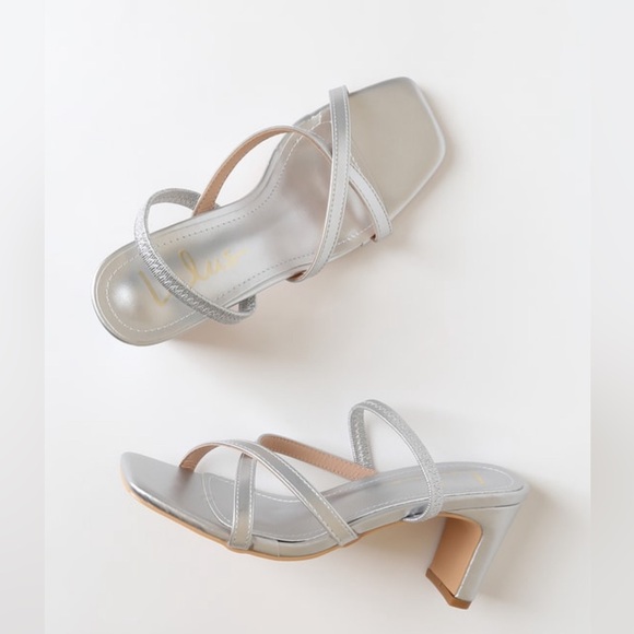 Lulu’s Larose Silver Metallic High Heel Sandals - Size 10 New, without box - Picture 3 of 8